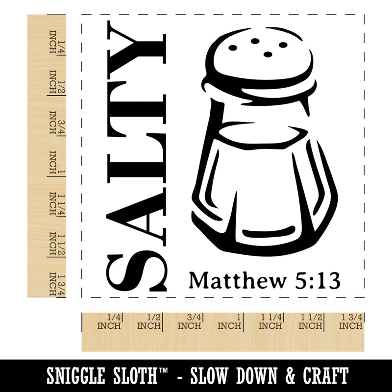 Salty Bible Verse Pun You are the Salt of the Earth Square Rubber Stamp for Stamping Crafting