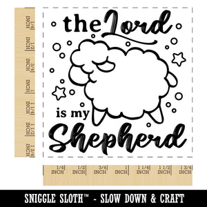 Sweet Nursery Sheep The Lord is My Shepherd Bible Psalm 23 Square Rubber Stamp for Stamping Crafting