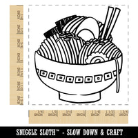 Yummy Fun Ramen Noodle Doodle Square Rubber Stamp for Stamping Crafting