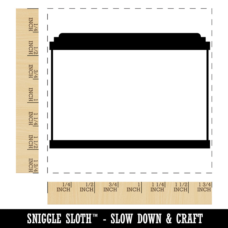 Aquarium Fish Tank Empty Square Rubber Stamp for Stamping Crafting