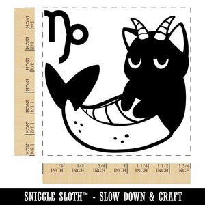 Astrological Cat Capricorn Horoscope Zodiac Sign Square Rubber Stamp for Stamping Crafting