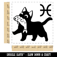 Astrological Cat Pisces Horoscope Zodiac Sign Square Rubber Stamp for Stamping Crafting