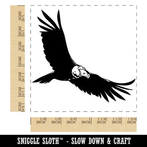 California Condor Vulture Bird Flying Square Rubber Stamp for Stamping Crafting