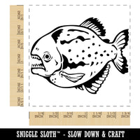 Red-Bellied Piranha Carnivorous Fish Square Rubber Stamp for Stamping Crafting