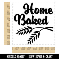 Home Baked Bread Baking Square Rubber Stamp for Stamping Crafting