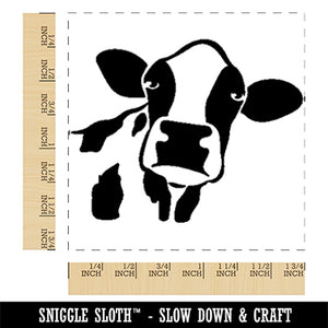 Silly Cow Face Square Rubber Stamp for Stamping Crafting