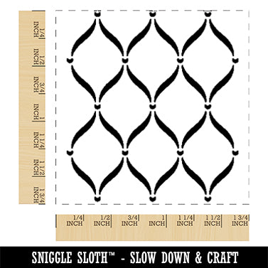 Trellis Pattern Square Rubber Stamp for Stamping Crafting