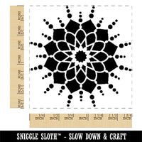 Mandala Flower Simple Square Rubber Stamp for Stamping Crafting