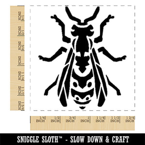 Hornet Wasp Yellow Jacket Winged Insect Bug Square Rubber Stamp for Stamping Crafting