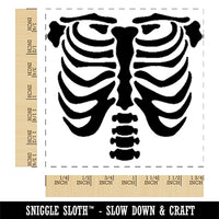 Human Ribcage Skeleton Bones Spooky Halloween Square Rubber Stamp for Stamping Crafting