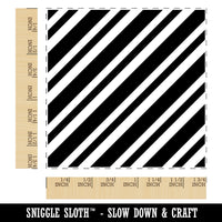 Candy Cane Diagonal Stripes Christmas Square Rubber Stamp for Stamping Crafting