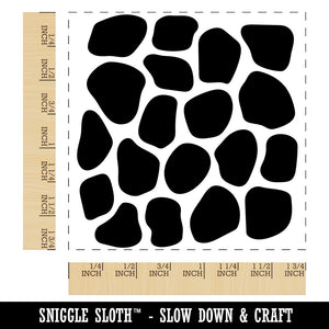 Stone Wall Pavement Pattern Square Rubber Stamp for Stamping Crafting