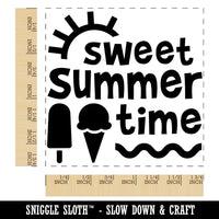 Sweet Summer Time Square Rubber Stamp for Stamping Crafting