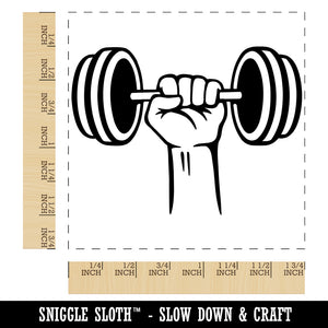 Hand Lifting Dumbbell Weightlifting Weights Gym Workout Square Rubber Stamp for Stamping Crafting