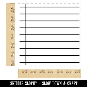 Notebook Lines Square Rubber Stamp for Stamping Crafting