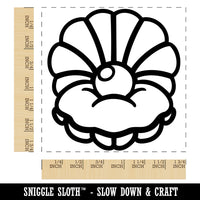 Pearl in Shell Square Rubber Stamp for Stamping Crafting