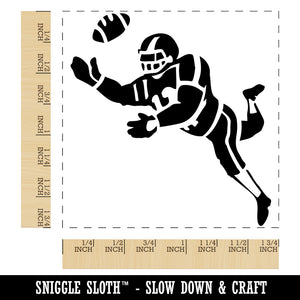 Cartoon American Football Catching Ball Square Rubber Stamp for Stamping Crafting