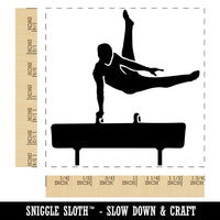 Pommel Horse Artistic Gymnastics Square Rubber Stamp for Stamping Crafting