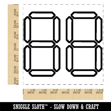 Digital Numbers Seven Segment Display Electronics Square Rubber Stamp for Stamping Crafting