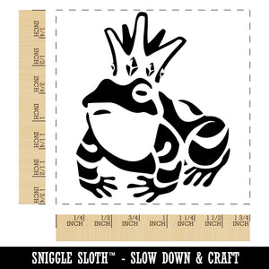 Frog Prince with Crown Square Rubber Stamp for Stamping Crafting