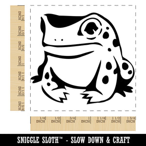 Frog Toad Sitting and Staring Square Rubber Stamp for Stamping Crafting