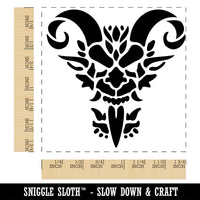 Krampus Face with Tongue Out Christmas Demon Devil Square Rubber Stamp for Stamping Crafting