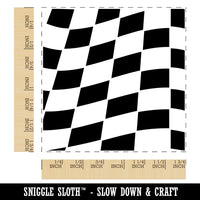 Waving Racing Checkered Flag Pattern Square Rubber Stamp for Stamping Crafting