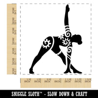 Yoga Pose Trikonasana Triangle Pose Square Rubber Stamp for Stamping Crafting