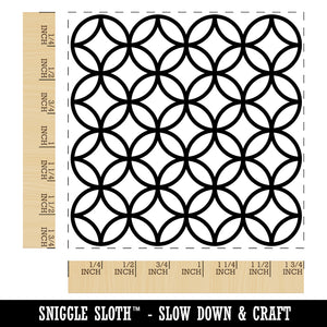 Kaleidoscope Quilting Rings Circle Pattern Square Rubber Stamp for Stamping Crafting