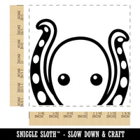 Peeking Octopus Square Rubber Stamp for Stamping Crafting