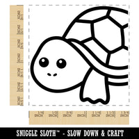 Peeking Turtle Square Rubber Stamp for Stamping Crafting