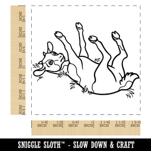 Fainting Goat Square Rubber Stamp for Stamping Crafting