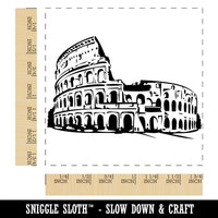 Roman Rome Colosseum Amphitheatre Italy Landmark Square Rubber Stamp for Stamping Crafting