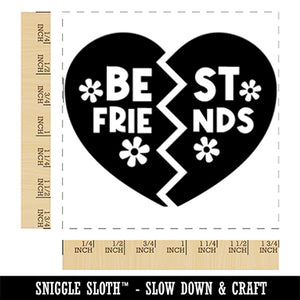 Best Friends Heart Valentine's Day Square Rubber Stamp for Stamping Crafting