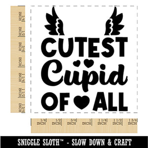 Cutest Cupid of All Valentine's Day Square Rubber Stamp for Stamping Crafting