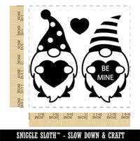 Pair of Valentine Gnomes Valentine's Day Square Rubber Stamp for Stamping Crafting