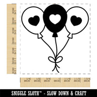 Trio of Valentine's Day Balloons Love Birthday Square Rubber Stamp for Stamping Crafting