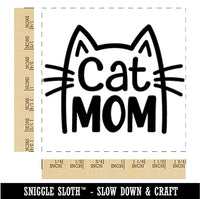 Cat Mom Square Rubber Stamp for Stamping Crafting