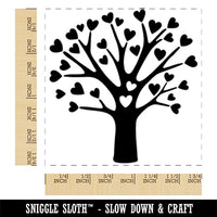 Heart Tree Spring Summer Love Valentine's Day Square Rubber Stamp for Stamping Crafting