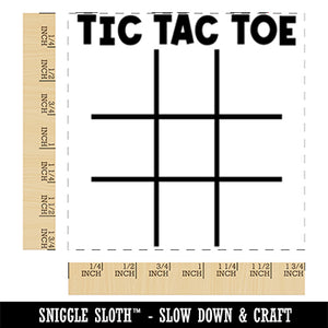 Tic Tac Toe Fill In Game Square Rubber Stamp for Stamping Crafting