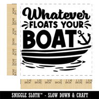 Whatever Floats Your Boat Lake Life Pun Square Rubber Stamp for Stamping Crafting
