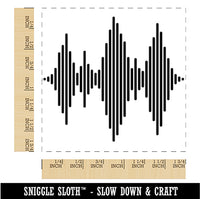 Sound Waves Music Square Rubber Stamp for Stamping Crafting