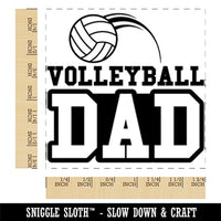 Volleyball Dad Text with Ball Square Rubber Stamp for Stamping Crafting