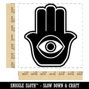 Hamsa Evil Eye Hand Ward Protection Symbol Charm Khamsa Hamesh Square Rubber Stamp for Stamping Crafting