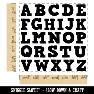 Alphabet Letters Square Rubber Stamp for Stamping Crafting