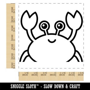 Peeking Crab Square Rubber Stamp for Stamping Crafting