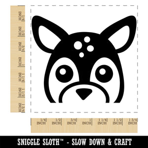 Peeking Deer Square Rubber Stamp for Stamping Crafting