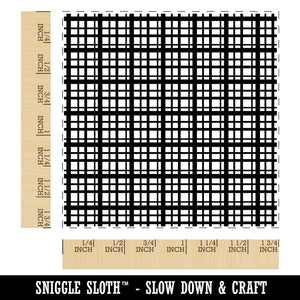 Plaid Lines Square Rubber Stamp for Stamping Crafting