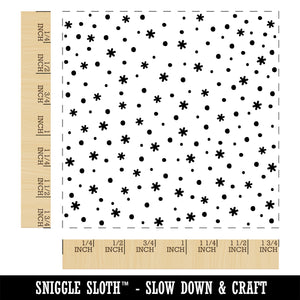 Scattered Snow Flurries Square Rubber Stamp for Stamping Crafting