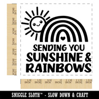 Sending You Sunshine and Rainbows Square Rubber Stamp for Stamping Crafting